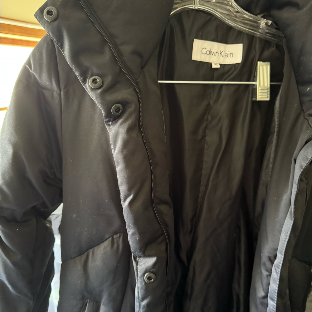 Calvin Klein Midnight Black Quilted Coat